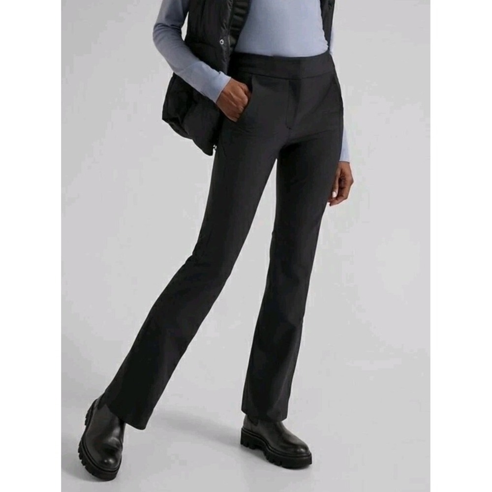 ATHLETA Women's Stellar Flare Trouser  Pants Sz 8T  Black  Casual Sporty Career